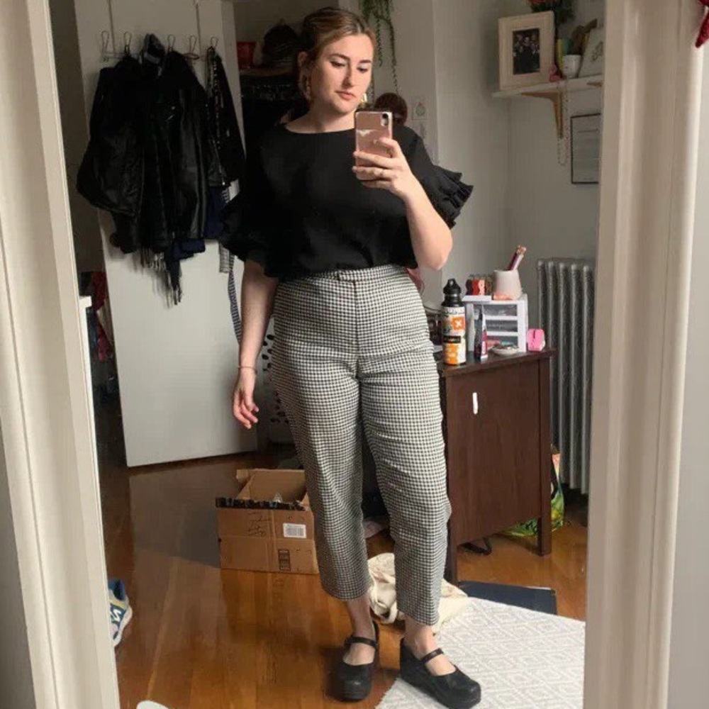 ☁️4 FOR $40☁️ High-waisted gingham pants